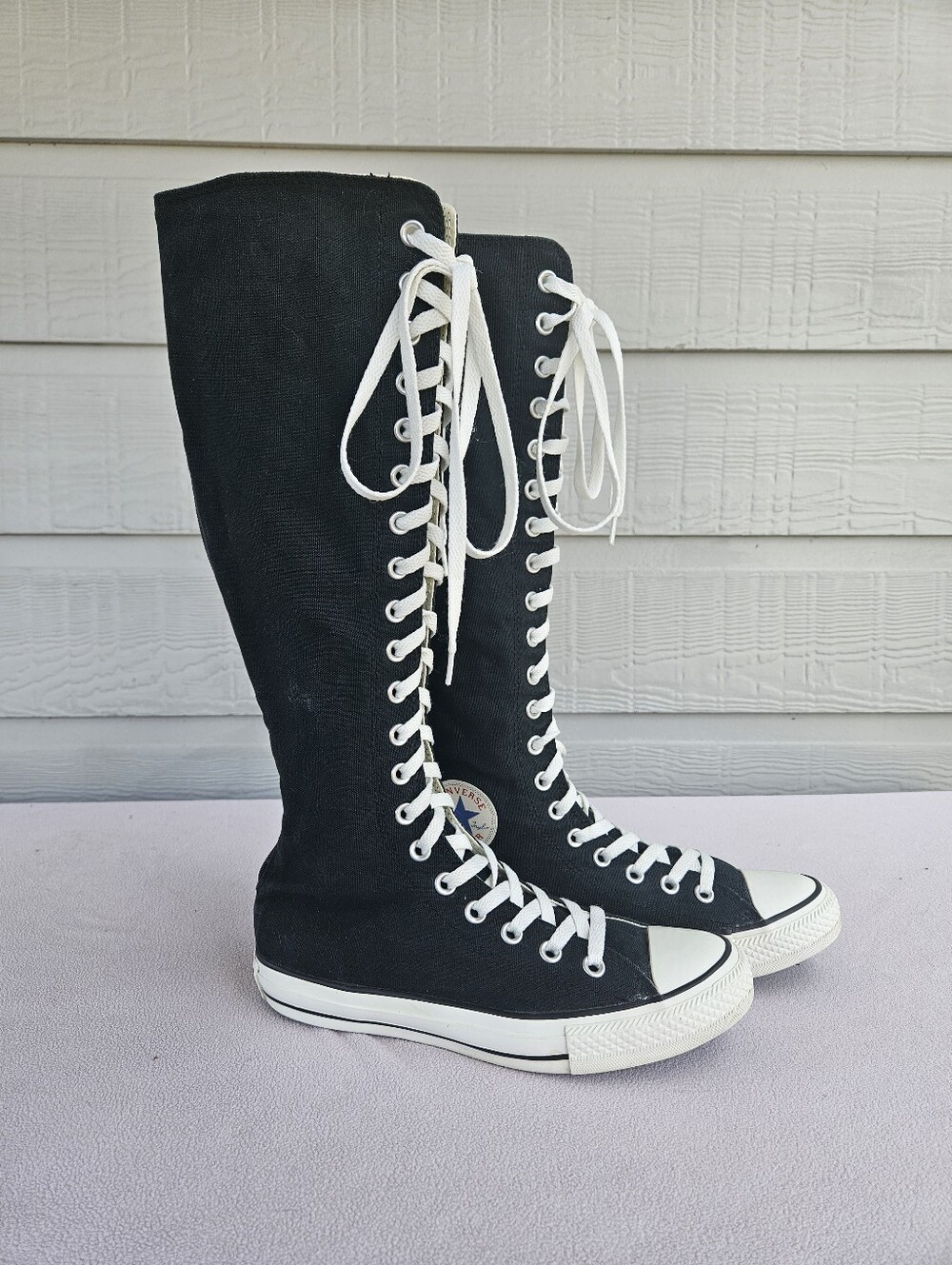 Converse CTAS XXHI Black Knee High Sneaker Women SZ 8 Men 6 Canvas Rock